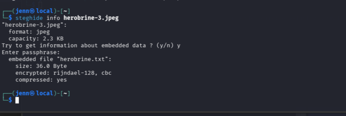 extracted herobrine.txt with Base32 content